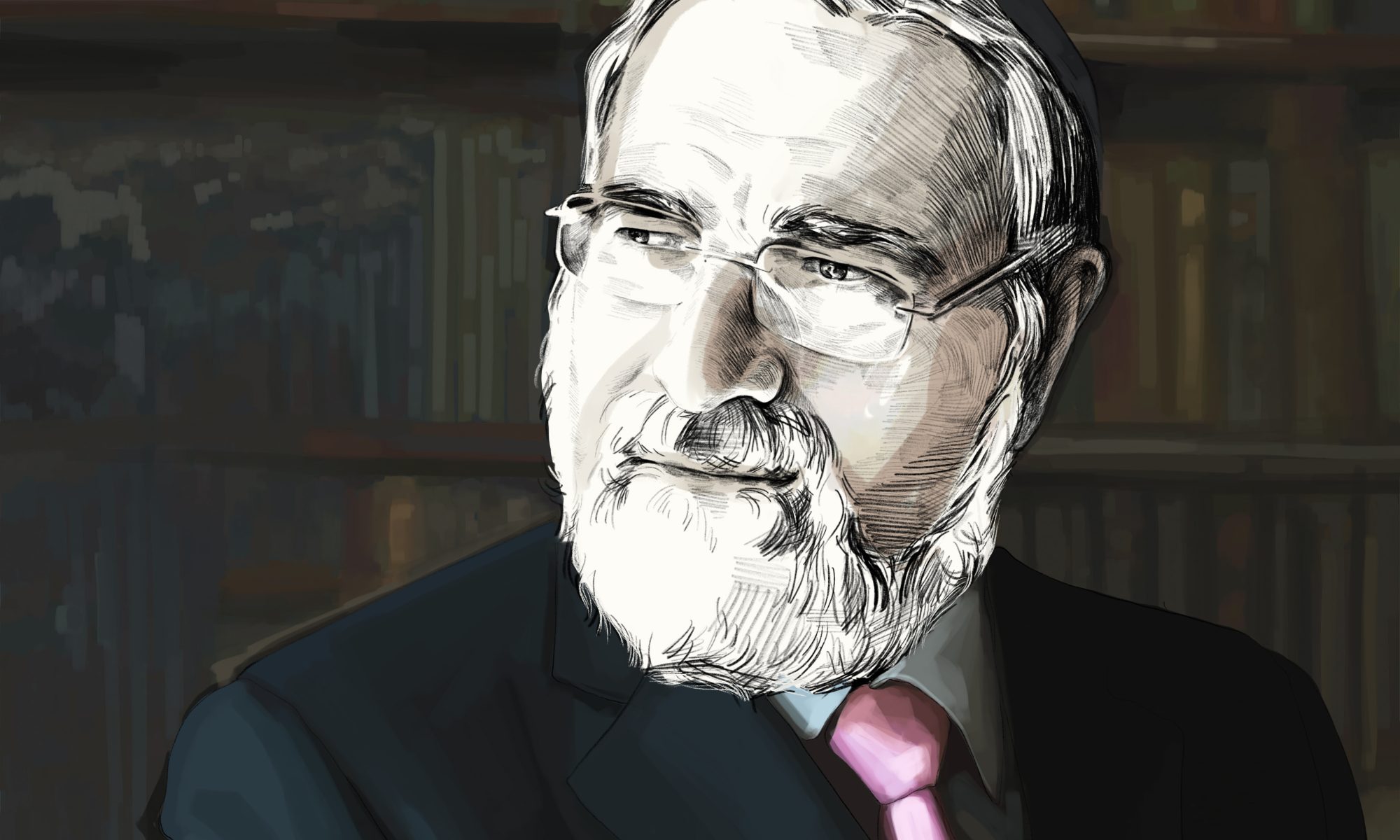 Artist's rendering of Rabbi Lord Jonathan Sacks.