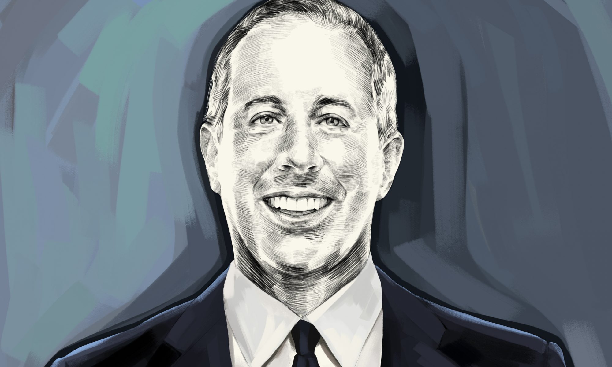 Artist's rendering of Jerry Seinfeld portrait.