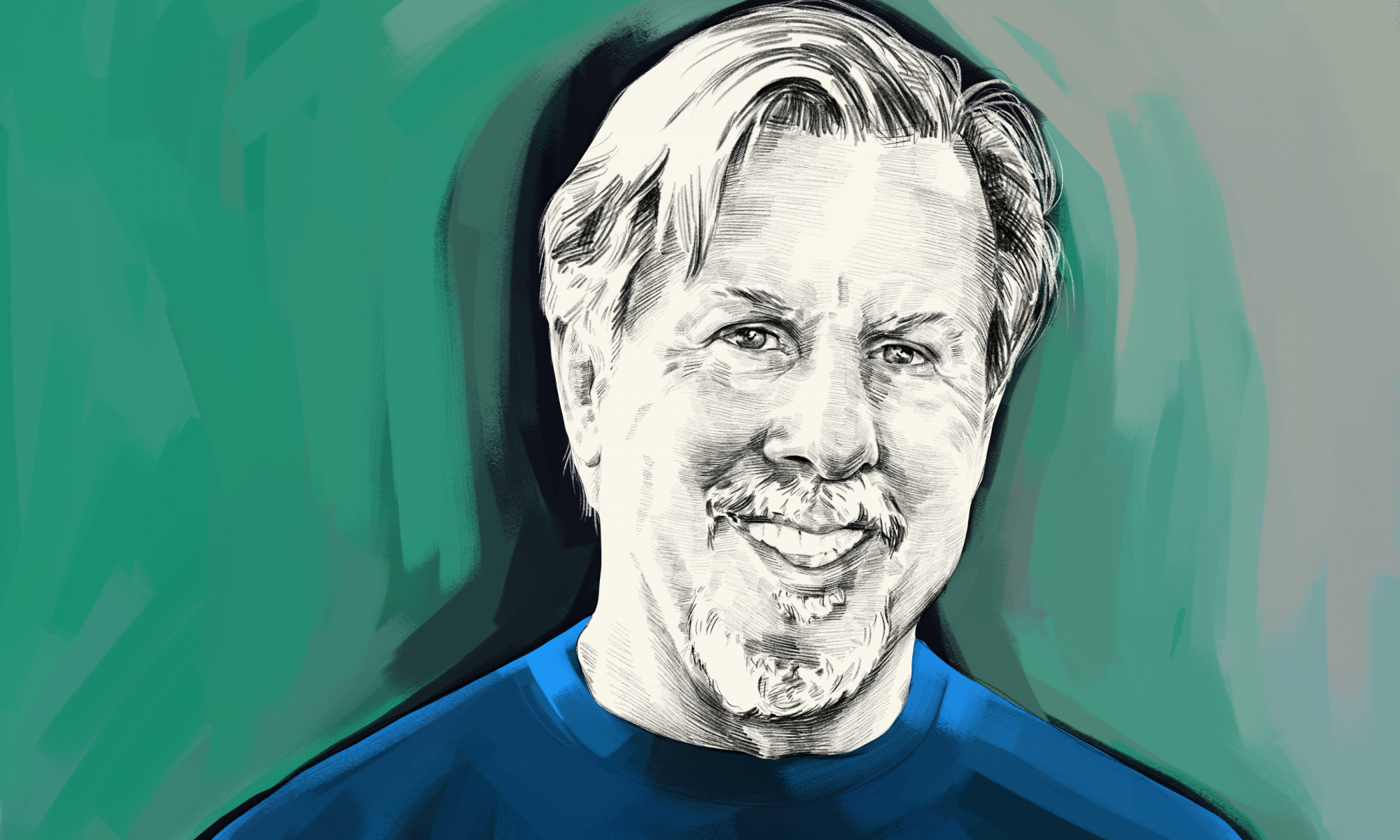 Artist's rendering of Richard Schwartz.