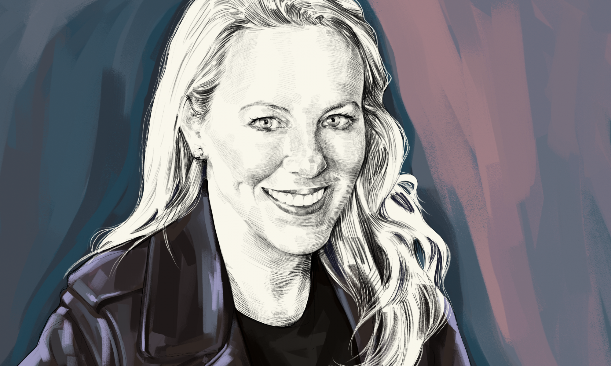 Artist's rendering of Katie Haun.