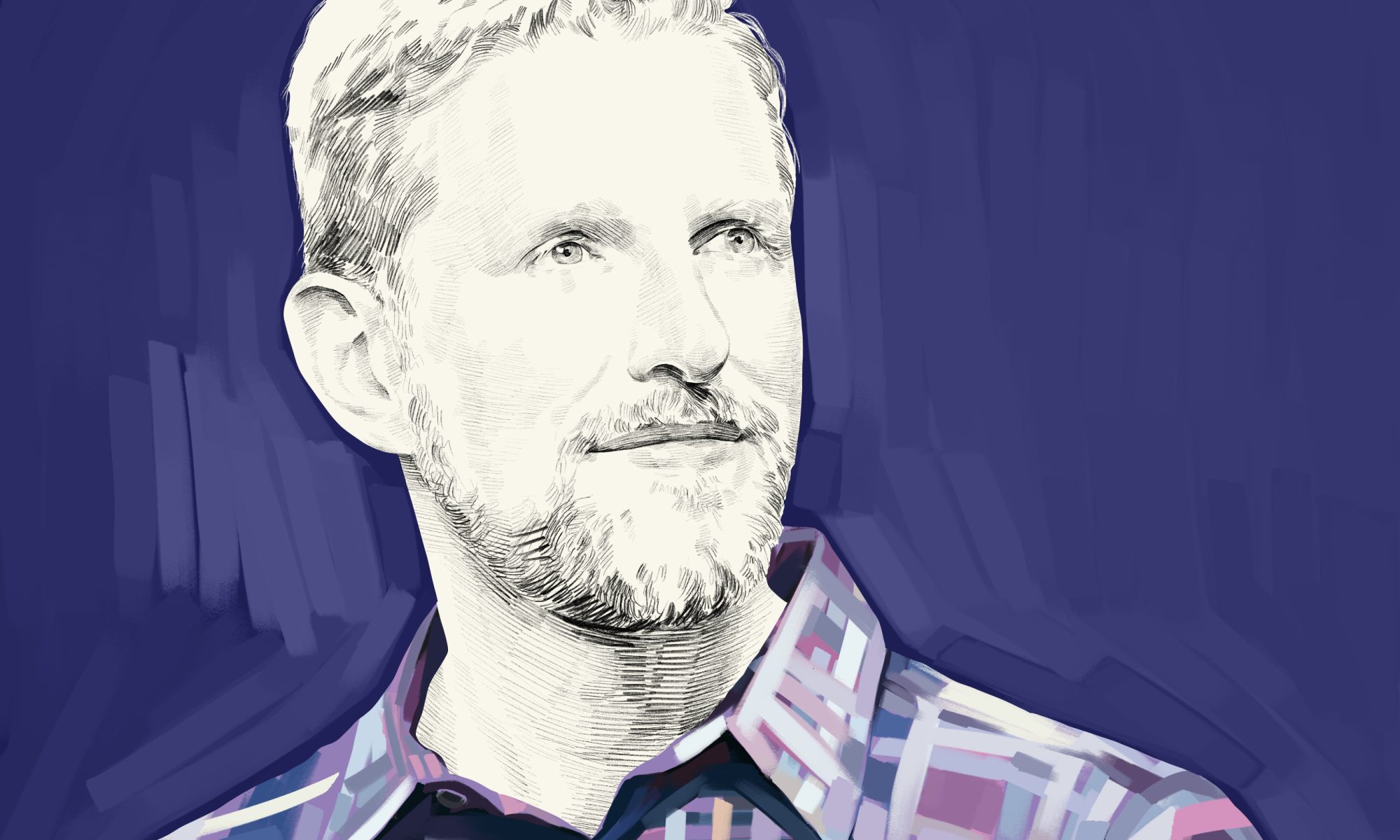 Artist's rendering of Matt Mullenweg.